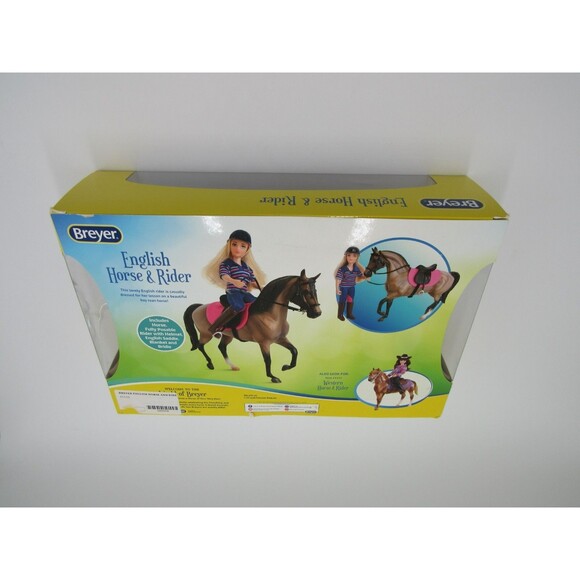 Breyer Classics Collection #61114 English Horse and Rider Blonde Girl Brown Pony - Picture 2 of 16